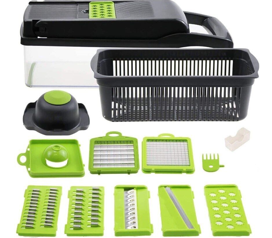 16 In 1 Vegetable Chopper, Salad Fruit Vegetable Food Chopper Slicer Peeler